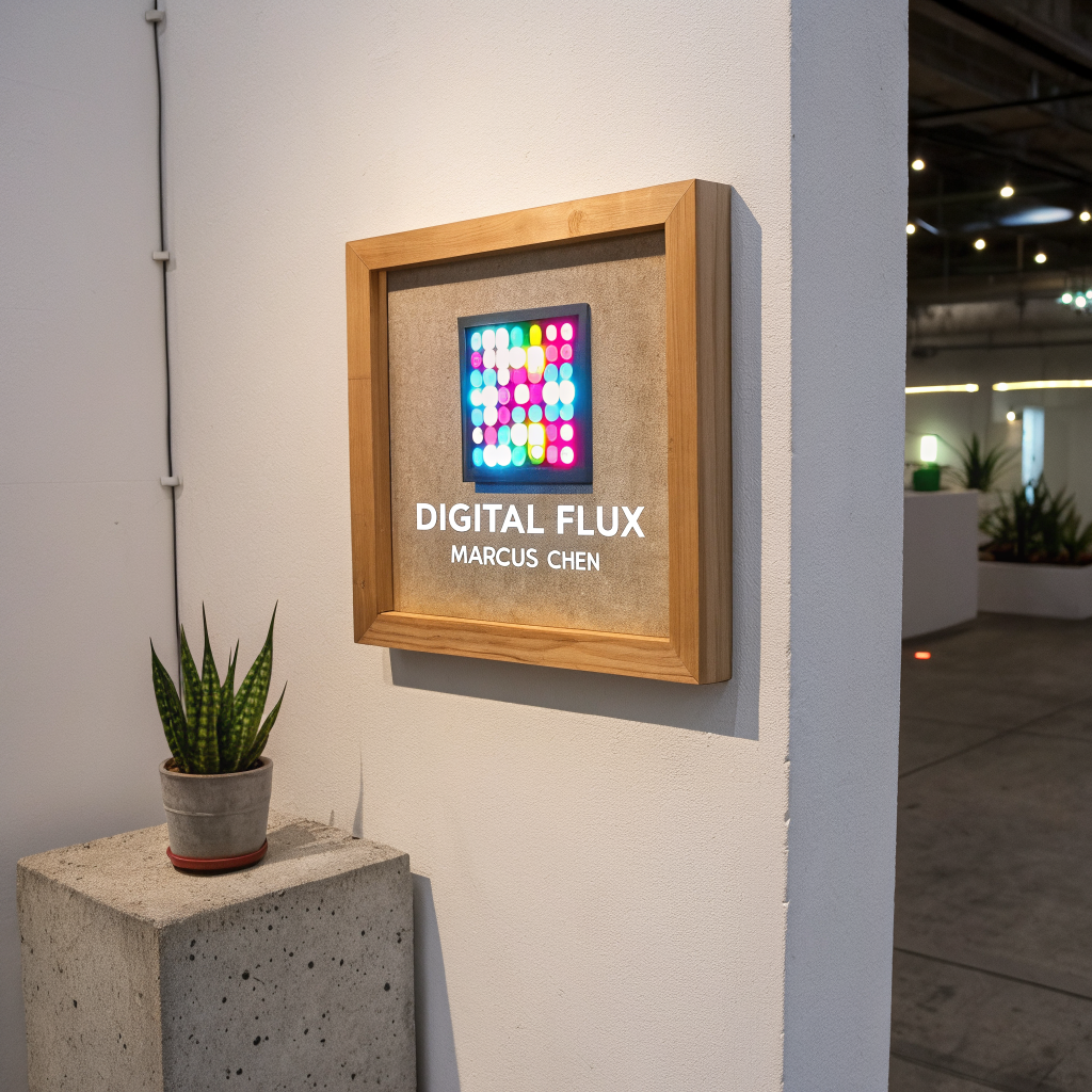 Artwork titled DIGITAL FLUX by Marcus Chen